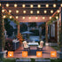 30FT 17 G40 Bulbs, 2200K Dimmable OHLUX Solar String Lights Outdoor, Waterproof Solar Patio Lights with Remote