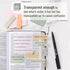 Mr. Pen Pastel Transparent Sticky Notes, 200 Pcs, Bible Sticky Notes, Planner Tabs, Repositionable Book Sticky Notes