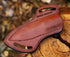 Leather Knife Sheath For Belt, Slanted Pancake Sheath, Tooled Leather Sheath, Beautiful Cowboy 4 to 6 inches Skinner