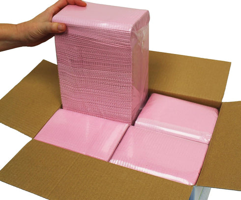 BIB744P 500 Adenna Dental Bibs/Lap Cloths - Disposable, Pink, Case