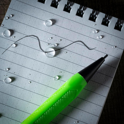 Rite in the Rain Weatherproof Mechanical Pencil, Hi-Viz Green Barrel, 1.3mm Dark Lead, 12 Refills (No. HV15)