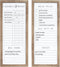 Sheffield Home 9x21 Inch Dry Erase Chore Chart, Weekly Meal Planner and Errands List, Set of 2, Natural