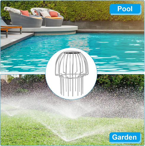 PATIKIL Gutter Guard, 304 Stainless Steel Down Pipe Filter, Anti-Blocking Line Cap Drain Cover for Blockage Leaves