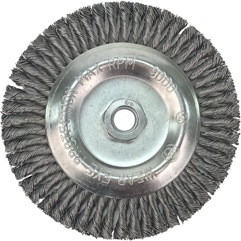 Mercer Industries 186040-6" x 3/16" x 5/8"-11 Stringer Bead Wire Wheel, .020 Stainless Steel Wire