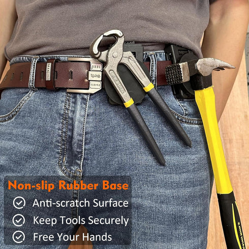 MUTUACTOR Magnetic Tool Belt Clip,Non-Slip Magnet Tool Holder for Belt,2Pack Strong Magnetic Clip Tool Belt Accessories for Hammer Screwdrivers Adjustable Wrench Magnetic Tools and Hardware by MUTUACTOR