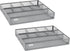 Mind Reader Drawer Organizer, Desk Utensil Organizer, Metal Mesh, 15" L x 12" W x 2.25" H, Set of 2, Silver