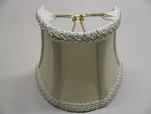 5 Inch Upgradelights Clip on Chandelier Half Shade in Eggshell Silk
