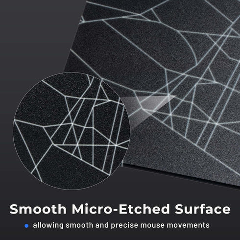 GMKWTL 410mm*310mm, XVX Glass Mouse Pad for Gaming, Black Spider Webs Hard Gaming Mousepad, Professional Large Mouse