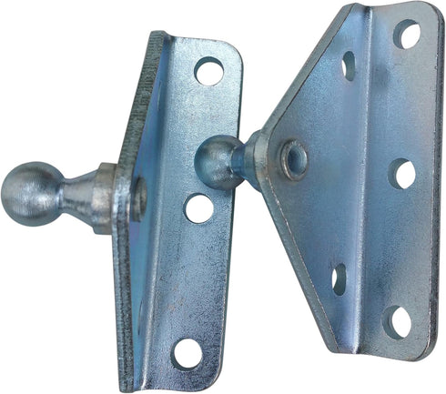 Angled Lift Support Bracket Outside Mount, Zinc Plated 10 Gauge Steel, Gas Shock Mounting