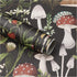 HAOKHOME 93279 Peel and Stick Boho Mushroom Wallpaper for Bathroom, Black/Brown/Green 17.7in x 9.8ft
