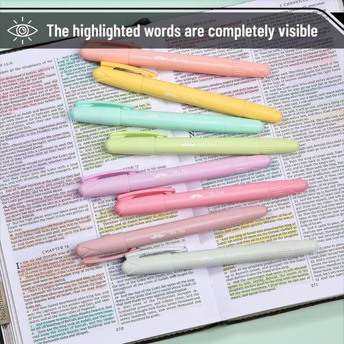 Mr. Pen Gel Highlighter, 8 Pack, Pastel Colors, No Bleed Bible Highlighters, Bible Markers, Gel Highlighters for Bibles