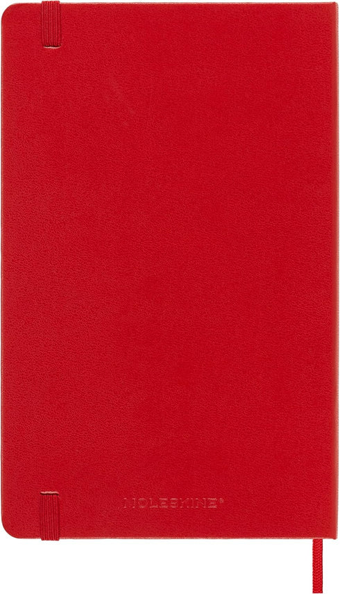 Moleskine Classic Notebook, Large, Dotted, Red Scarlet, Hard Cover, 5 x 8.25