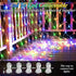 8ft 8ft 180LED 8 Lovelite x Net Lights, Gazebo Lights Outdoor Modes Timer, Waterproof Connectable Christmas String