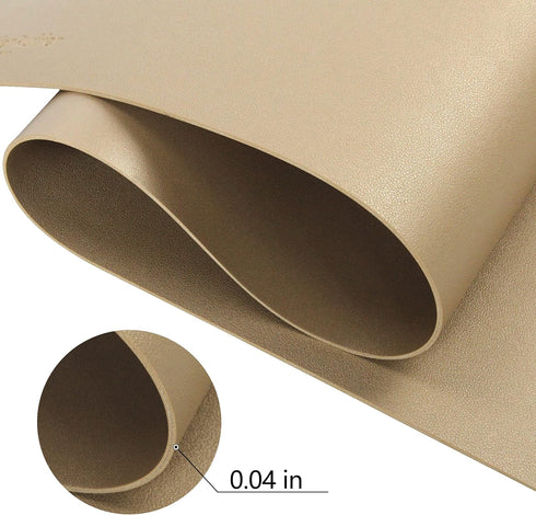 HofferRuffer Desk Pad, Waterproof Faux Leather Mat for Keyboard and Mouse, Dual Side Use for Office and Home (Gold)