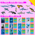 12 12 Set PCS Plastic Marine Animal Figurines with Introduction Flashcards, Ocean Animals Learning Recognition Cards