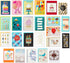 Pack 24 FloralBirthday/ Hallmark of Handmade Assorted Boxed Greeting Cards, Modern Baby Shower Cards, Wedding/ Sympathy