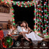 2 Pack 100 33Ft 8 Red White Green Christmas String Lights Battery Operated, LED String Lights with Timer Modes Outdoor