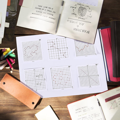 Mr. Pen- Graph Paper Sticky Notes, 6 Pads, 3x3 Inch, Math Graph Paper, Grid Sticky Notes