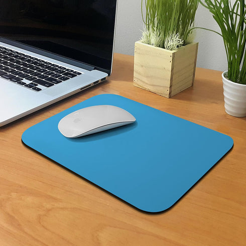 Non-Slip Rectangle Mousepad, FINCIBO Solid Baby Blue for Home, Office and Gaming Desk