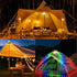 Wellgium 32.8FT 4 1 8 Camping String Lights,Camping Essentials Gear Lamp Lights Waterproof, in Outdoor String Lights