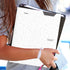 Five Star 2-Pocket Folder - Plastic Folder with Stay-Put Tabs, Holds 8-1/2" x 11" Paper, White
