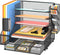DALTACK Mesh Desk Organizer, 5-Tier Paper Letter Tray with File Holder, Pen Holder & Sliding Drawer for Office
