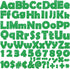 Qyeahkj 260Pcs Glitter Green Bulletin Board Letters, 4” Letter Combo Pack Set for Classroom Wall Decor