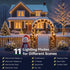 400LEDs 131FT IP67 8 Outdoor Christmas Lights, Christmas Tree String Lights, Waterproof Modes Warm White Holiday Lights
