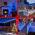 300 12 Dimmable, 75FT LED Blue Birthday Party Decorations String Lights with Modes Timer Waterproof Green Wire
