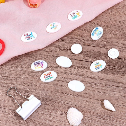 Beupy 32Pcs 32 Runner Bib Clips with Sheets DIY Stickers Reusable, Easy to Use Lightweight Safety Lock Fasteners
