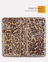 Server Book for Waitress - 5x9 Leopard Magnetic Closure Wallet with Zipper Pocket and Money Pouch