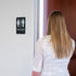 USA Made Men's and Women's Restroom Signs, ADA-Compliant Bathroom Door Signs for Offices, Black, Blue, Grey and