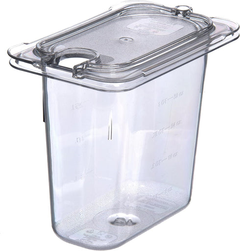 Carlisle FoodService Products 3068807 Plastic Food Pan, 1/9 Size, 6 Inches Deep, Clear