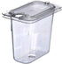 Carlisle FoodService Products 3068807 Plastic Food Pan, 1/9 Size, 6 Inches Deep, Clear