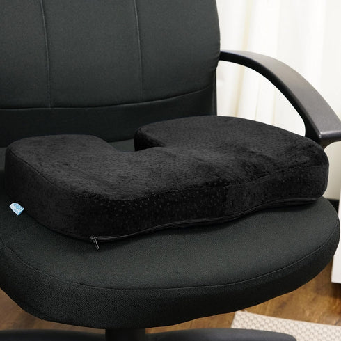 Aurora Health & Beauty Tailbone Memory Foam Seat Cushion for Office Chair, Car Seat & Desk, Butt Coccyx Cushion