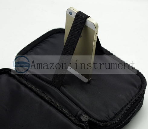 TH19 Double Layered Padded Zipper Soft Case with Wrist Strap for Multimeter Meter