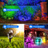 IP65 2-IN-1 T-SUNUS RGB Solar Spot Lights Christmas, Metal Color Changing Landscape Spotlights Waterproof Spotlight