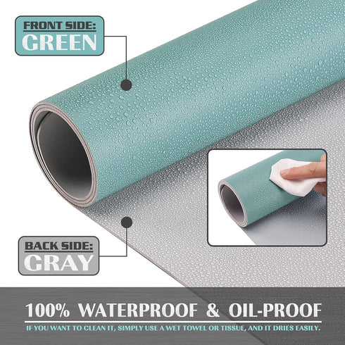 K KNODEL Large Desk Mat, Office Desk Pad, Computer Desk Mat, 47.2"x23.6", Green, Desk Protector Mat, Writing Pad