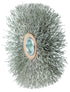 Weiler 17617 3" Narrow Face Crimped Wire Wheel, .014" Steel Fill, 1/4" Stem, Stem-Mounted, Made in the USA