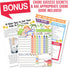 Magnetic Chore Chart for Kids - Good Behavior Dry Erase Daily & Weekly Responsibility List, Dinosaur Design