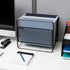 Mind Reader Hanging File Folder Organizer, Metal Mesh Desktop Storage for Office, 13" L x 9.75" W x 10.25" H, Black