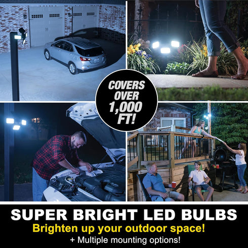 50% 108 180 Bell+Howell Bionic Flood Light ASON TV, Solar Lights Outdoor Waterproof- Brighter COB-LED's w/Motion Sensor