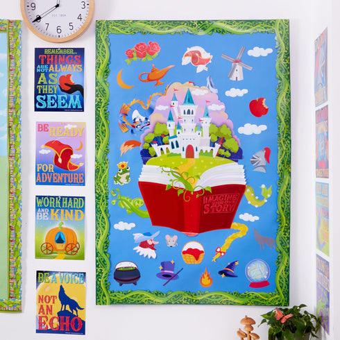 Eureka Once Upon A Dream Imagine Your Own Story Classroom Bulletin Board Set for Teachers, 22 Pieces