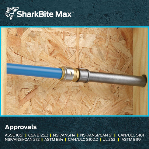SharkBite Max 3/4 Inch MNPT Adapter, Push to Connect Brass Plumbing Fitting for PEX Pipe