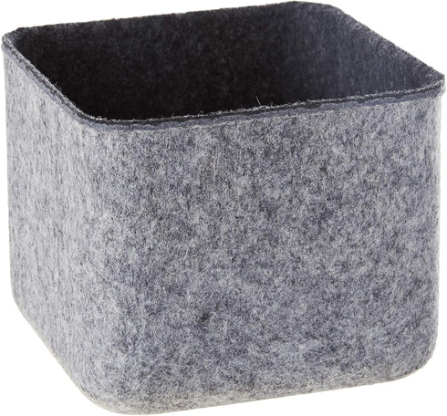 Three by Three Seattle Colorful Two-Tone 'felt-like-it!' Bin for Office, Craft Room, Storage (Charcoal)
