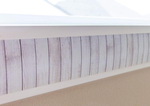 Youngever 52.5 ft Bulletin Board Borders, White Wood Design for Classroom Decoration