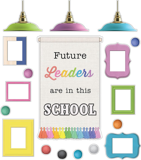 Carson Dellosa 81-Piece Creatively Inspired Future Leaders Bulletin Board Set, Colorful Banner and Frames for Classroom