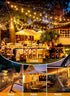 38FT 15 Bulbs, 3 Dimmable Brightown Solar String Lights Outdoor Waterproof with Remote Cable Ties and Hooks, Patio