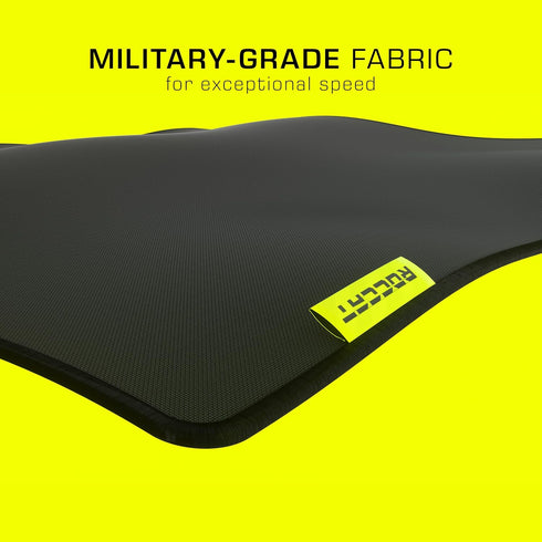 ROCCAT Sense Pro Square PC Gaming Mousepad, Non Slip Rubber Back, Speed Military-Grade Fabric with Low-Profile Stitched Edges, Durable Computer Desk Mat, Square, Black by ROCCAT