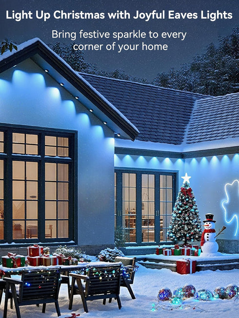 VERDILUME 50FT IP67 Permanent Outdoor Lights, RGB Waterproof Eaves Lighting, Smart LED Outside House Lights
